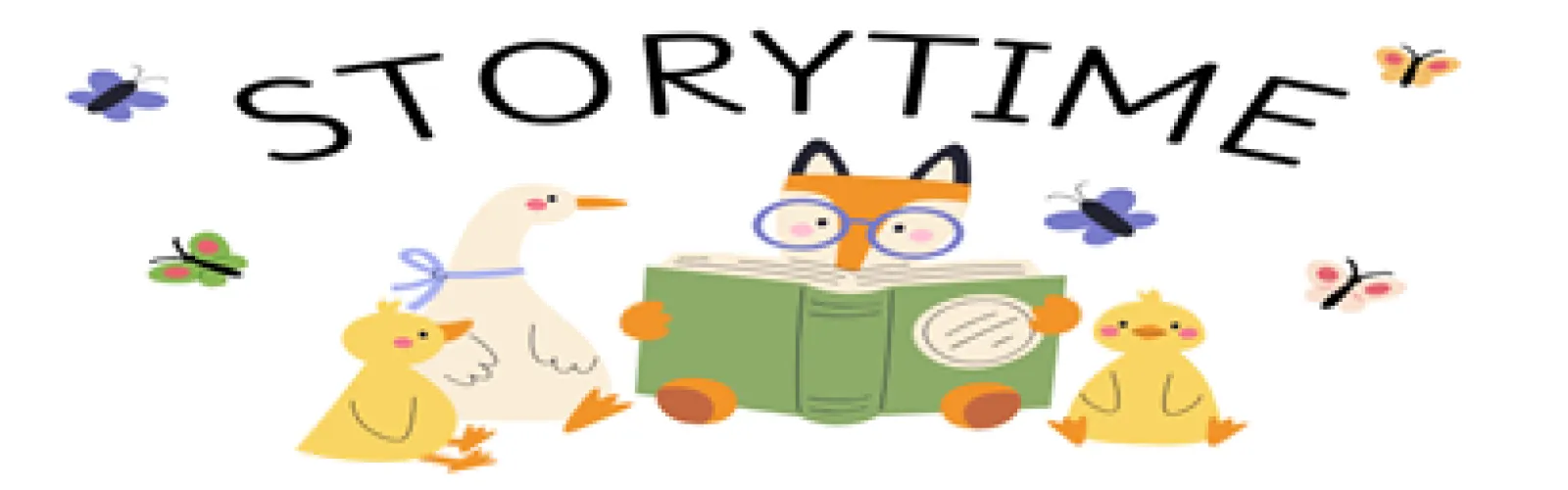 Fox reading to animals